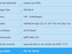 Volkswagen AMAROK 2.0 HIGHLINE 4X4 CD 16V TURBO INTERCOOLER DIESEL 4P AUTOMÁTICO 2018/2018 BETIOLO NOVOS E SEMINOVOS LAJEADO / Carros no Vale