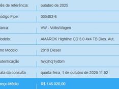Volkswagen AMAROK 3.0 V6 TDI DIESEL HIGHLINE CD 4MOTION AUTOMÁTICO 2019/2019 BETIOLO NOVOS E SEMINOVOS LAJEADO / Carros no Vale