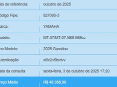 Yamaha Mt-07 ABS 689 Cc 2024/2025 BETIOLO NOVOS E SEMINOVOS LAJEADO / Carros no Vale