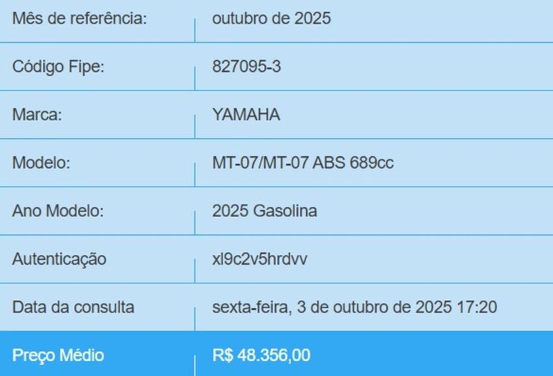 Yamaha Mt-07 ABS 689 Cc 2024/2025 BETIOLO NOVOS E SEMINOVOS LAJEADO / Carros no Vale Yamaha Mt-07 ABS 689 Cc 2024/2025 BETIOLO NOVOS E SEMINOVOS LAJEADO / Carros no Vale