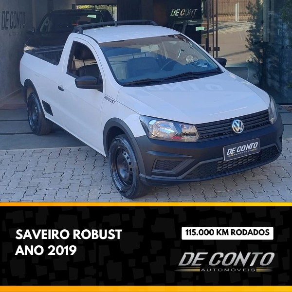 VOLKSWAGEN SAVEIRO 1.6 MSI ROBUST CS 16V /2019 DE CONTO AUTOMÓVEIS SARANDI / Carros no Vale