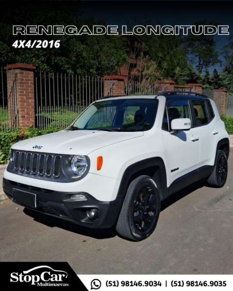 JEEP RENEGADE LONGITUDE 2.0 4X4 2016/2016 STOPCAR MULTIMARCAS ESTRELA / Carros no Vale