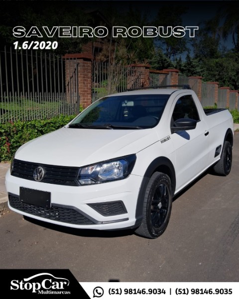 VOLKSWAGEN SAVEIRO ROBUST 1.6 TOTAL FLEX 8V 2020/2020 STOPCAR MULTIMARCAS ESTRELA / Carros no Vale