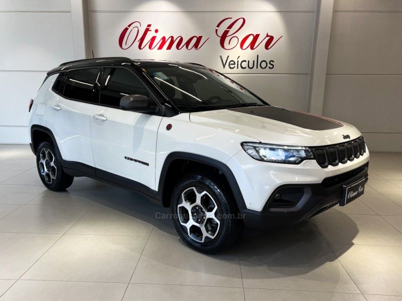 JEEP COMPASS 2.0 TRAILHAWK TD350 TURBO 4X4 2021/2022 ÓTIMA CAR FLORES DA CUNHA / Carros no Vale