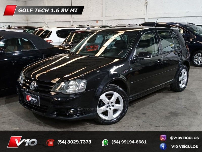 VOLKSWAGEN GOLF 1.6 MI TECH 8V 2008/2009 V10 VEÍCULOS CAXIAS DO SUL / Carros no Vale