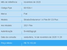 Fiat STRADA 1.4 FIRE FLEX ENDURANCE CS MANUAL 2020/2021 BETIOLO NOVOS E SEMINOVOS LAJEADO / Carros no Vale