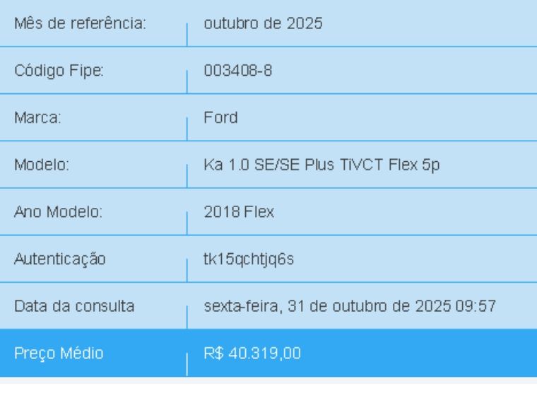 Ford KA 1.0 TI-VCT FLEX SE MANUAL 2018/2018 BETIOLO NOVOS E SEMINOVOS LAJEADO / Carros no Vale