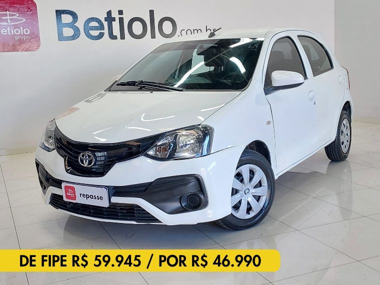 Toyota ETIOS 1.3 X 16V FLEX 4P MANUAL 2020/2020 BETIOLO NOVOS E SEMINOVOS LAJEADO / Carros no Vale