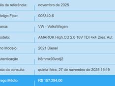 Volkswagen AMAROK 2.0 HIGHLINE 4X4 CD 16V TURBO INTERCOOLER DIESEL 4P AUTOMÁTICO 2021/2021 BETIOLO NOVOS E SEMINOVOS LAJEADO / Carros no Vale