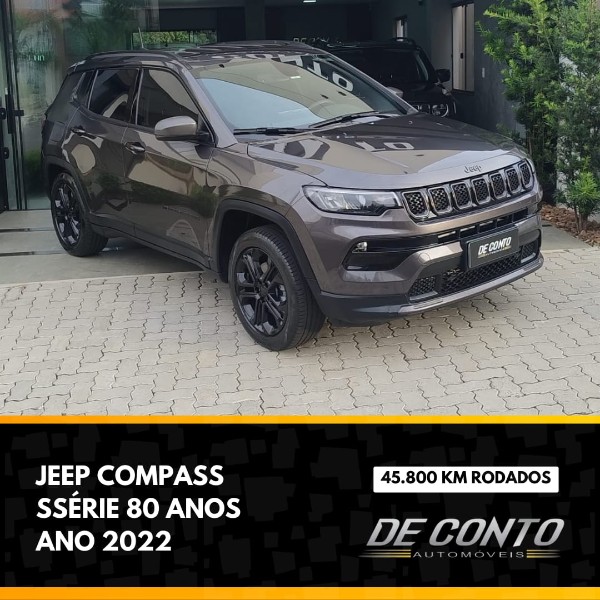 JEEP COMPASS 1.3 LONGITUDE TB SÉRIE 80 ANOS 2022 /2022 DE CONTO AUTOMÓVEIS SARANDI / Carros no Vale