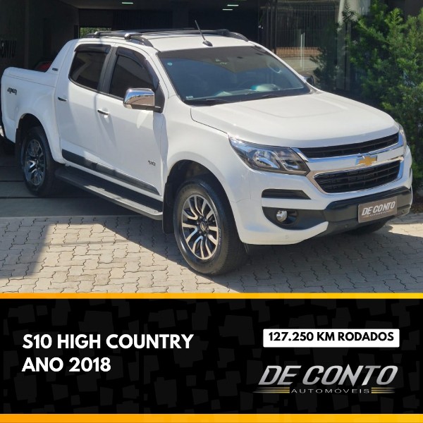 CHEVROLET S10 2.8 16V TURBO DIESEL HIGH COUNTRY CD 4X4 AUTOMÁTICO /2018 DE CONTO AUTOMÓVEIS SARANDI / Carros no Vale