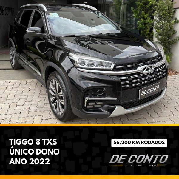 CHERY TIGGO 8 1.6 TGDI 2022 /2022 DE CONTO AUTOMÓVEIS SARANDI / Carros no Vale