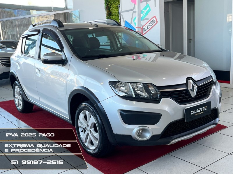 RENAULT SANDERO 1.6 STEPWAY 16V 2019/2020 DUARTE VEÍCULOS PORTO ALEGRE / Carros no Vale