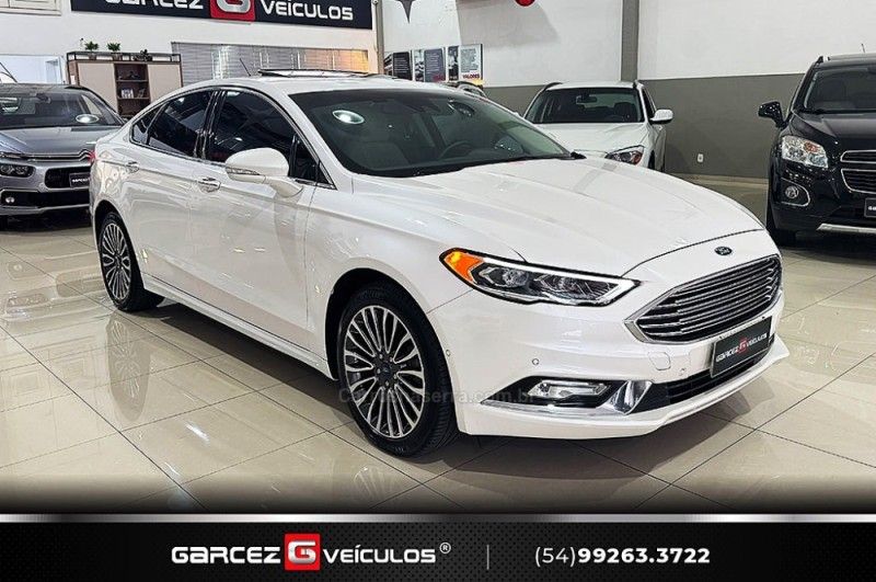 FORD FUSION 2.0 TITANIUM GTDI ECOBOOST AWD 2016/2017 GARCEZ VEÍCULOS BENTO GONÇALVES / Carros no Vale