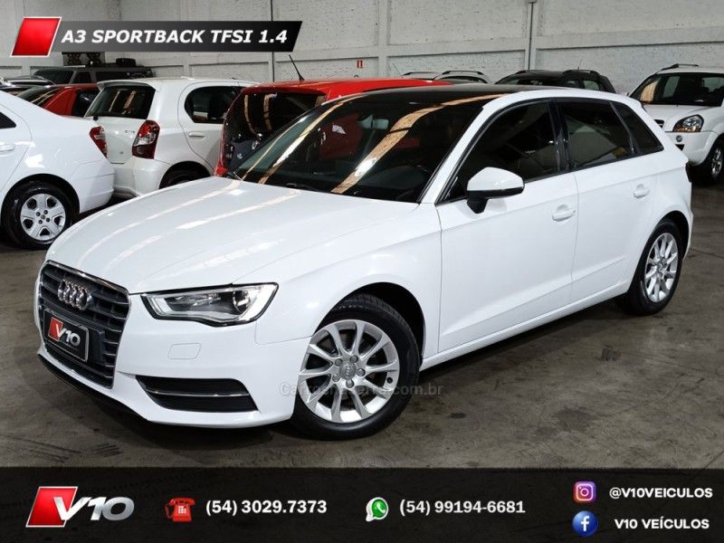 AUDI A3 1.4 TFSI SPORTBACK 16V S-TRONIC 2015/2016 V10 VEÍCULOS CAXIAS DO SUL / Carros no Vale AUDI A3 1.4 TFSI SPORTBACK 16V S-TRONIC 2015/2016 V10 VEÍCULOS CAXIAS DO SUL / Carros no Vale