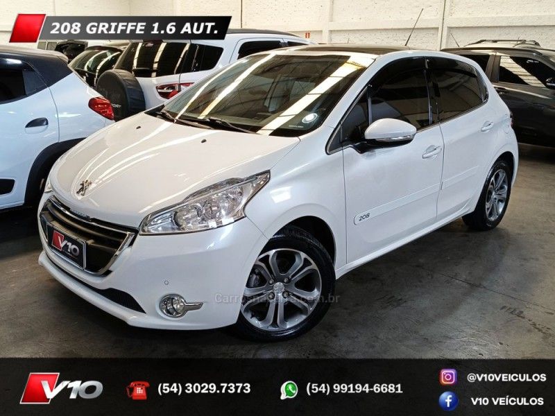 PEUGEOT 208 1.6 GRIFFE 16V 2015/2016 V10 VEÍCULOS CAXIAS DO SUL / Carros no Vale