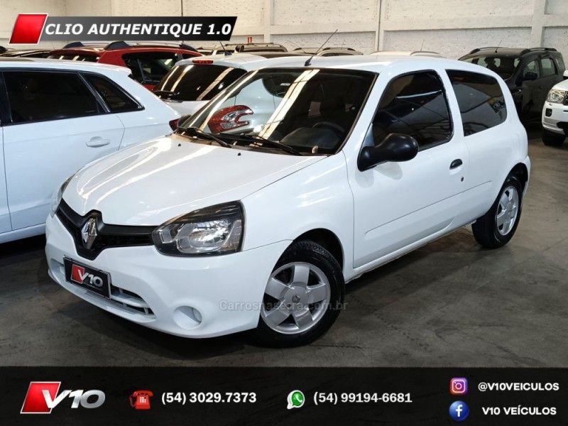 RENAULT CLIO 1.0 AUTHENTIQUE 16V 2012/2013 V10 VEÍCULOS CAXIAS DO SUL / Carros no Vale