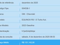 Chevrolet EQUINOX 1.5 16V TURBO GASOLINA RS AUTOMÁTICO 2022/2023 BETIOLO NOVOS E SEMINOVOS LAJEADO / Carros no Vale