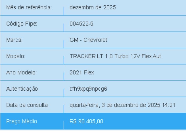 Chevrolet TRACKER 1.0 TURBO FLEX LT AUTOMÁTICO 2020/2021 BETIOLO NOVOS E SEMINOVOS LAJEADO / Carros no Vale