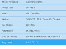 Chevrolet TRACKER 1.2 TURBO FLEX LTZ AUTOMÁTICO 2020/2021 BETIOLO NOVOS E SEMINOVOS LAJEADO / Carros no Vale