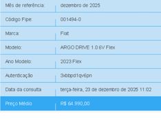 Fiat ARGO 1.0 FIREFLY FLEX DRIVE MANUAL 2023/2023 BETIOLO NOVOS E SEMINOVOS LAJEADO / Carros no Vale