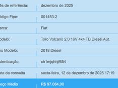 Fiat TORO 2.0 16V TURBO DIESEL VOLCANO 4WD AT9 2017/2018 BETIOLO NOVOS E SEMINOVOS LAJEADO / Carros no Vale