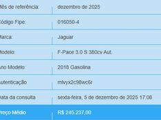 Jaguar F-PACE 3.0 V6 SUPERCHARGED S AWD 4P AUTOMÁTICO 2018/2018 BETIOLO NOVOS E SEMINOVOS LAJEADO / Carros no Vale