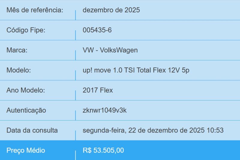 Volkswagen UP 1.0 MPI MOVE UP 12V FLEX 4P MANUAL 2016/2017 BETIOLO NOVOS E SEMINOVOS LAJEADO / Carros no Vale