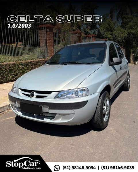 CHEVROLET CELTA 1.0/ SUPER MPFI VHC 8V 2003/2003 STOPCAR MULTIMARCAS ESTRELA / Carros no Vale