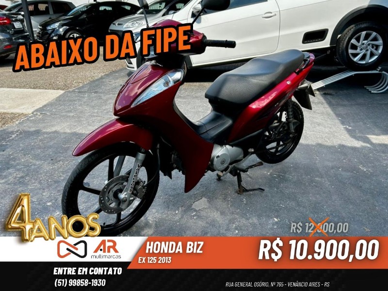 HONDA MOTOS BIZ 125 EX /2013 AR MULTIMARCAS VENÂNCIO AIRES / Carros no Vale