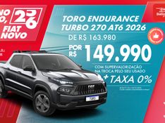 Fiat TORO 1.3 TURBO 270 FLEX ENDURANCE AT6 2025/2026 BETIOLO NOVOS E SEMINOVOS LAJEADO / Carros no Vale