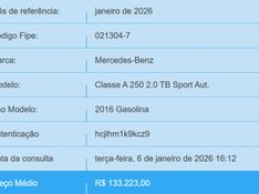 Mercedes-Benz A 250 2.0 SPORT TURBO GASOLINA 4P AUTOMATIZADO 2015/2016 BETIOLO NOVOS E SEMINOVOS LAJEADO / Carros no Vale