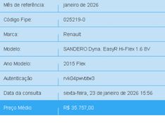Renault SANDERO 1.6 DYNAMIQUE 8V FLEX 4P AUTOMATIZADO 2014/2015 BETIOLO NOVOS E SEMINOVOS LAJEADO / Carros no Vale