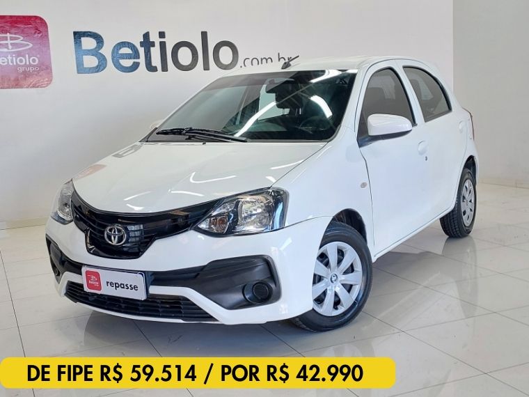 Toyota ETIOS 1.3 X 16V FLEX 4P MANUAL 2020/2020 BETIOLO NOVOS E SEMINOVOS LAJEADO / Carros no Vale