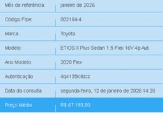 Toyota ETIOS 1.5 X PLUS SEDAN 16V FLEX 4P AUTOMÁTICO 2019/2020 BETIOLO NOVOS E SEMINOVOS LAJEADO / Carros no Vale