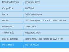 Volkswagen AMAROK 2.0 HIGHLINE 4X4 CD 16V TURBO INTERCOOLER DIESEL 4P AUTOMÁTICO 2018/2019 BETIOLO NOVOS E SEMINOVOS LAJEADO / Carros no Vale