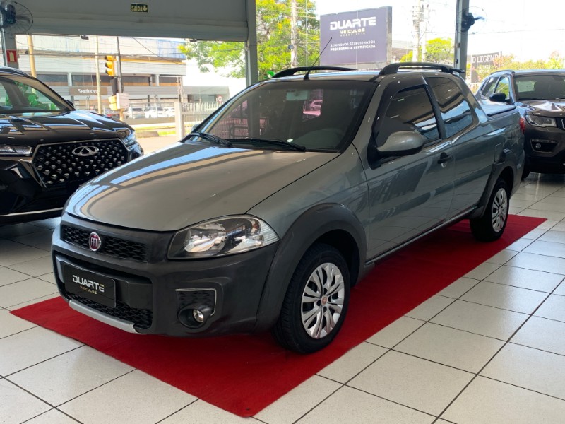 FIAT STRADA 1.4 MPI HARD WORKING CD 8V FLEX 3P MANUAL 2015/2016 DUARTE VEÍCULOS PORTO ALEGRE / Carros no Vale