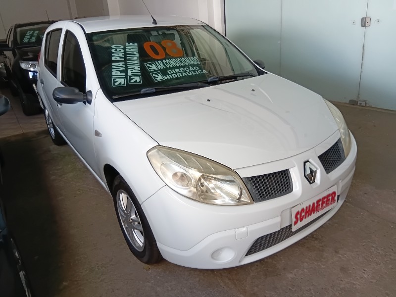 RENAULT SANDERO 1.0 EXPRESSION 16V 2009/2009 SCHAEFER AUTOMÓVEIS TEUTÔNIA / Carros no Vale