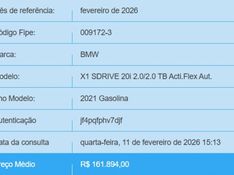 BMW X1 2.0 16V TURBO ACTIVEFLEX SDRIVE20I 4P AUTOMÁTICO 2020/2021 BETIOLO NOVOS E SEMINOVOS LAJEADO / Carros no Vale