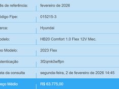 Hyundai HB20 1.0 12V FLEX COMFORT MANUAL 2022/2023 BETIOLO NOVOS E SEMINOVOS LAJEADO / Carros no Vale