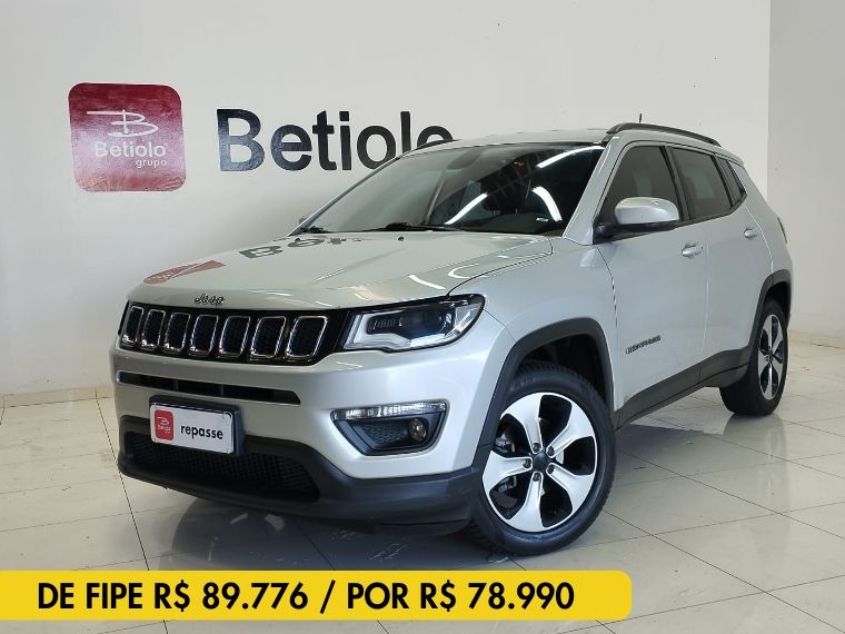 JEEP COMPASS 2.0 16V FLEX LONGITUDE AUTOMÁTICO 2018/2018 BETIOLO NOVOS E SEMINOVOS LAJEADO / Carros no Vale