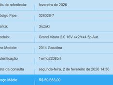 Suzuki GRAND VITARA 2.0 4X2 16V GASOLINA 4P AUTOMÁTICO 2013/2014 BETIOLO NOVOS E SEMINOVOS LAJEADO / Carros no Vale