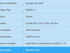 Toyota COROLLA 1.8 XEI 16V FLEX 4P MANUAL 2005/2005 BETIOLO NOVOS E SEMINOVOS LAJEADO / Carros no Vale
