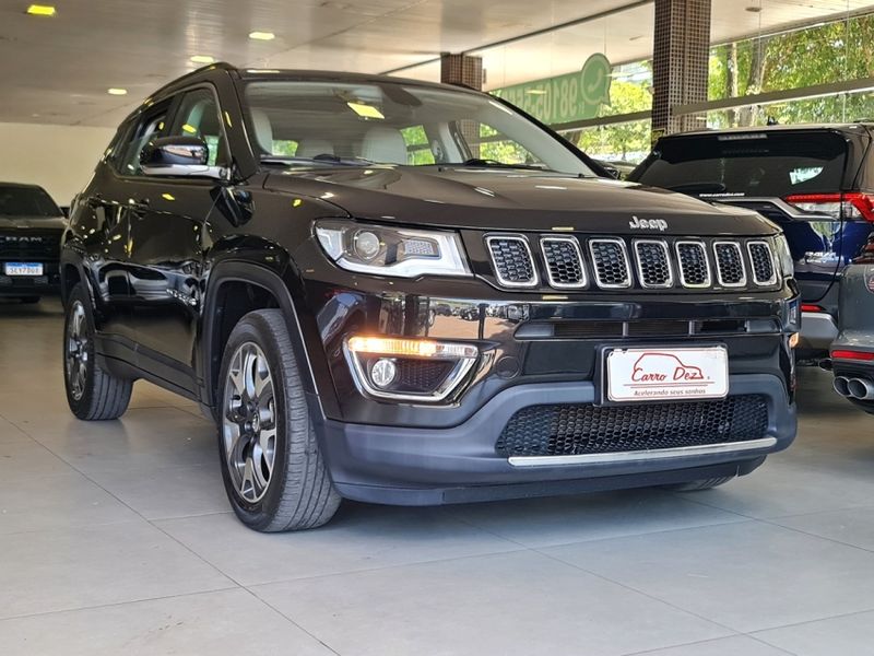 JEEP COMPASS 2.0 16V FLEX LIMITED AUTOMÁTICO 2018/2018 CARRO DEZ NOVO HAMBURGO / Carros no Vale