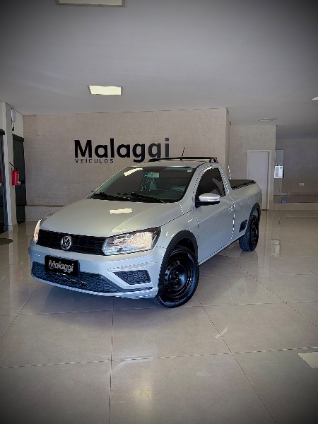 VOLKSWAGEN SAVEIRO 1.6 MI TRENDLINE CS 8V 2016/2017 MALAGGI VEÍCULOS ENCANTADO / Carros no Vale