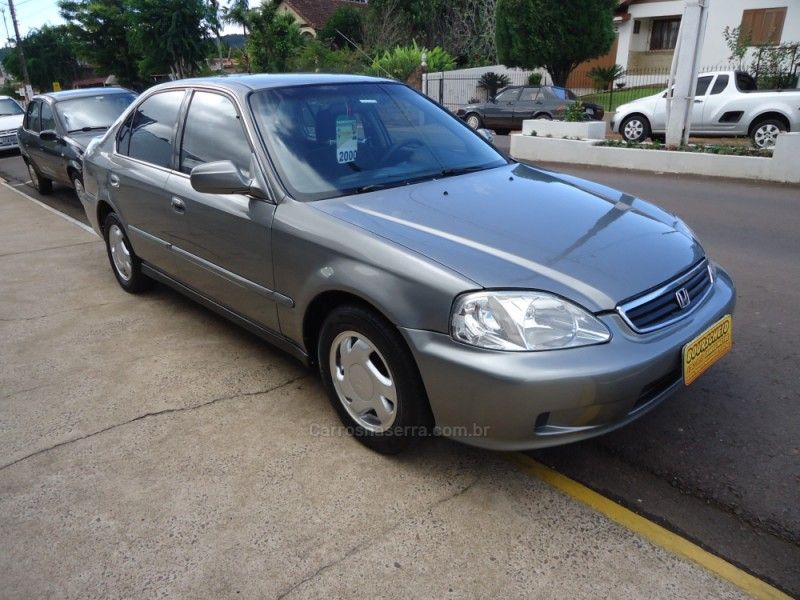 HONDA CIVIC 1.6 LX 16V 2000/2000 BOURSCHEID CARROS E MOTOS SANTA CLARA DO SUL / Carros no Vale