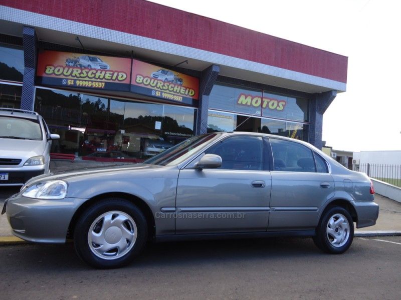 HONDA CIVIC 1.6 LX 16V 2000/2000 BOURSCHEID CARROS E MOTOS SANTA CLARA DO SUL / Carros no Vale
