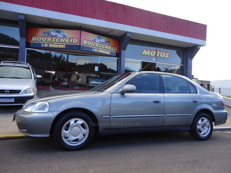 HONDA CIVIC 1.6 LX 16V 2000/2000 BOURSCHEID CARROS E MOTOS SANTA CLARA DO SUL / Carros no Vale