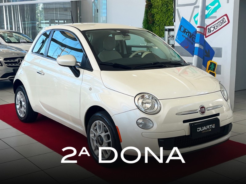 FIAT 500 1.4 CULT 8V FLEX 2P MANUAL 2012/2013 DUARTE VEÍCULOS PORTO ALEGRE / Carros no Vale