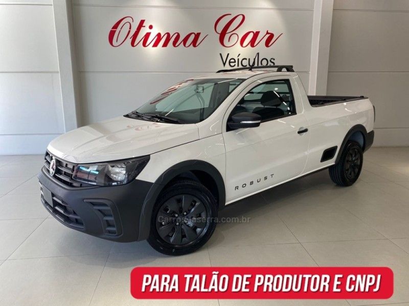 VOLKSWAGEN SAVEIRO 1.6 MSI ROBUST CS 8V 2026/2027 ÓTIMA CAR FLORES DA CUNHA / Carros no Vale